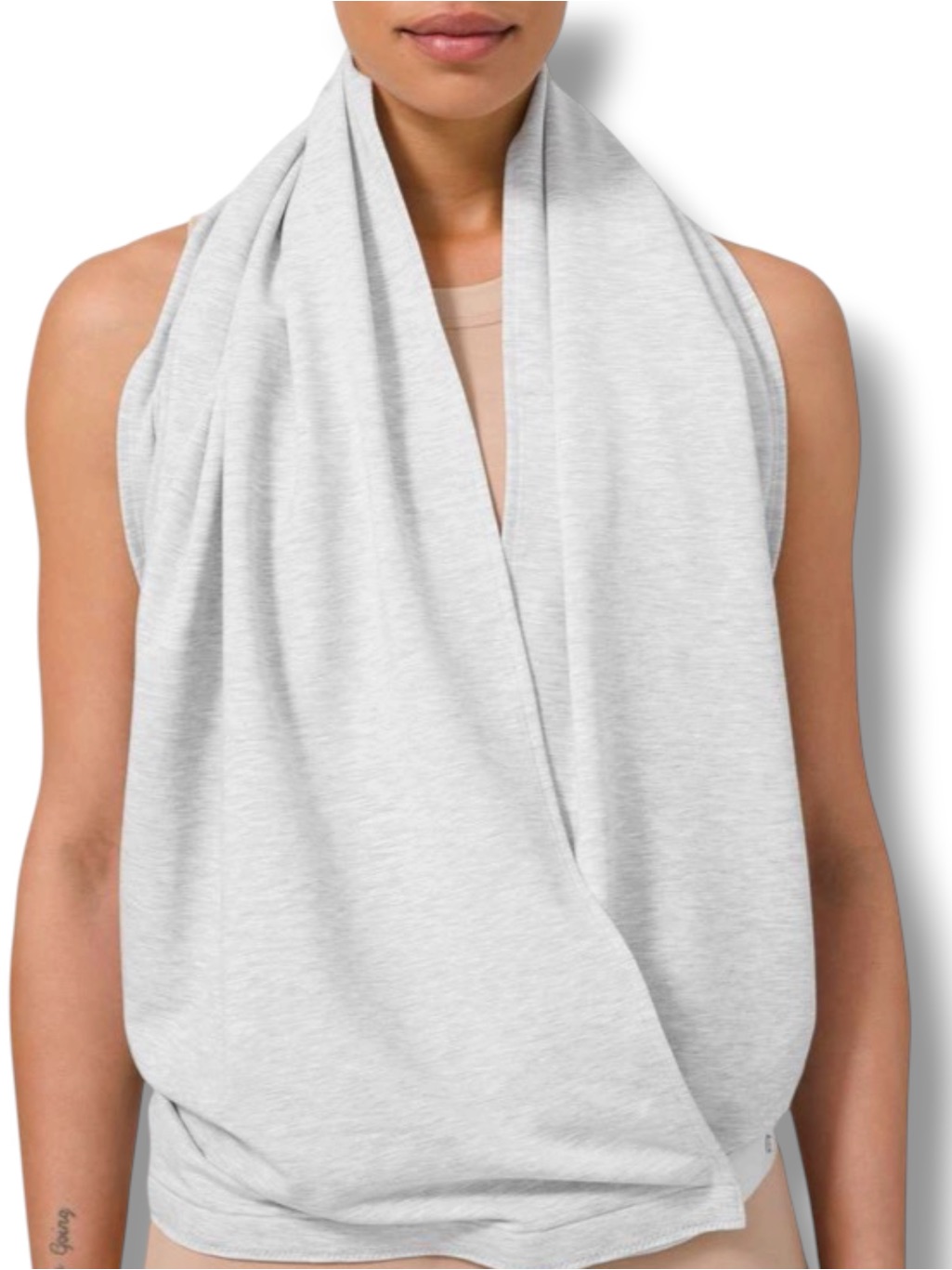 Lululemon Vinyasa Scarf Wrap Modal Heathered Core Ultra Light Grey Nwt